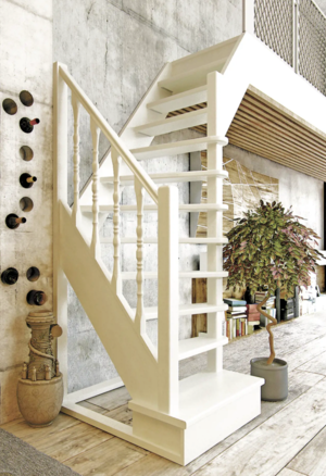Serial wooden interstory staircase LES-91