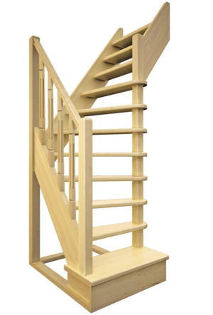 Serial wooden interstory staircase LES-91