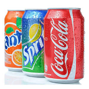 Coca Cola, Fanta, Sprite and other soft drinks available