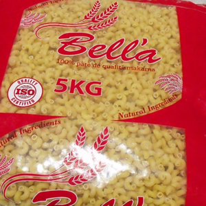 Bella Brand Premium Quality Short Cut Pasta - Macaroni 5kg -  ISO Certified - Competitive Price Pasta