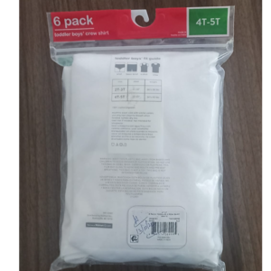 Toddler's Crew neck white T - shirts
