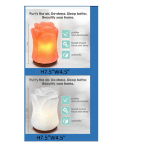 100% Authentic  Natural  Himalayan Salt  Lamp; Hand  Carved Flower  Rose Crystal  Rock Salt from  Himalayan  Mountains ;( Pink  Flower)