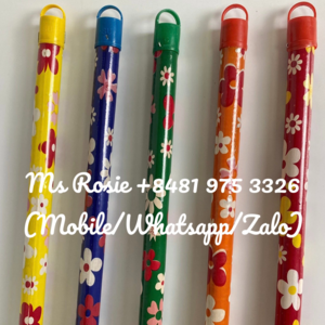 High Quality Flower PVC Coated Broom Handle