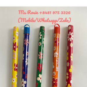 High Quality Flower PVC Coated Broom Handle