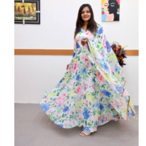 New Gown with Dupatta