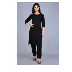 Fabric rayon state aline kurta with pant