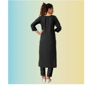 Fabric rayon state aline kurta with pant
