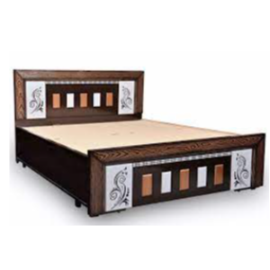 wooden metal meenakari Dabel Bed