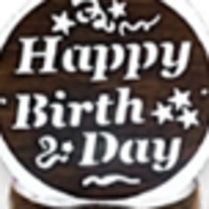 3D Happy Birthday salt lamp