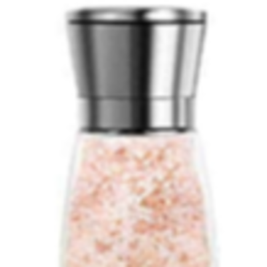 glass short bottle with steel cap ceramic grinder