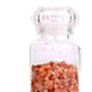 glass bottle with crystal grinder