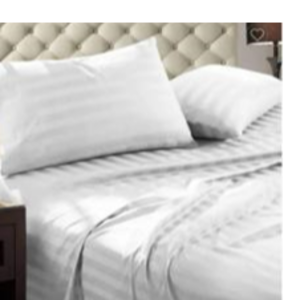 100% cotton white bed sheet set
