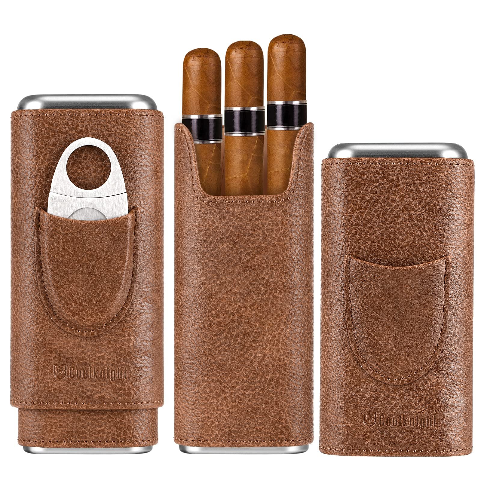 Genuine Leather Cigarette Holder and Case, Capacity Up to 20 Regular, King and Slim Size Cigarettes (Not for SuperSlim, 100s and 110s Size)