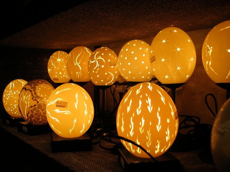 MELON SHAPE SALT LAMP W-BASKET