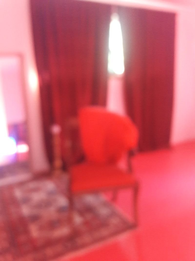 Orange Fabric High Bar Chair