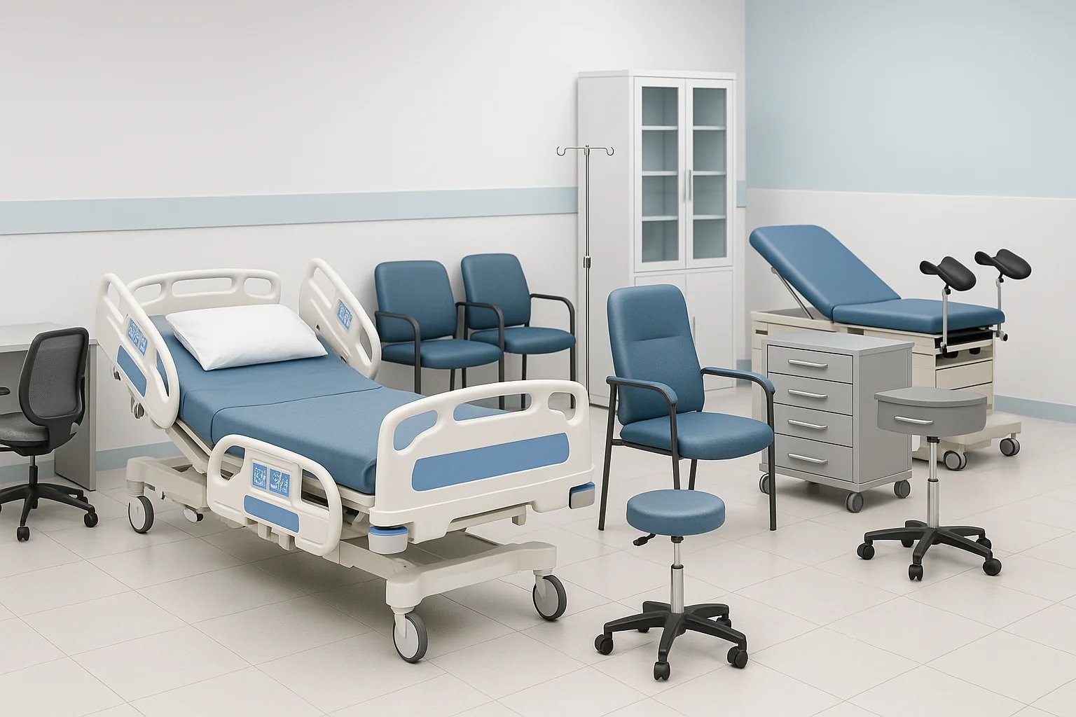 Hospital Furniture: Waste Bin Foot Operated