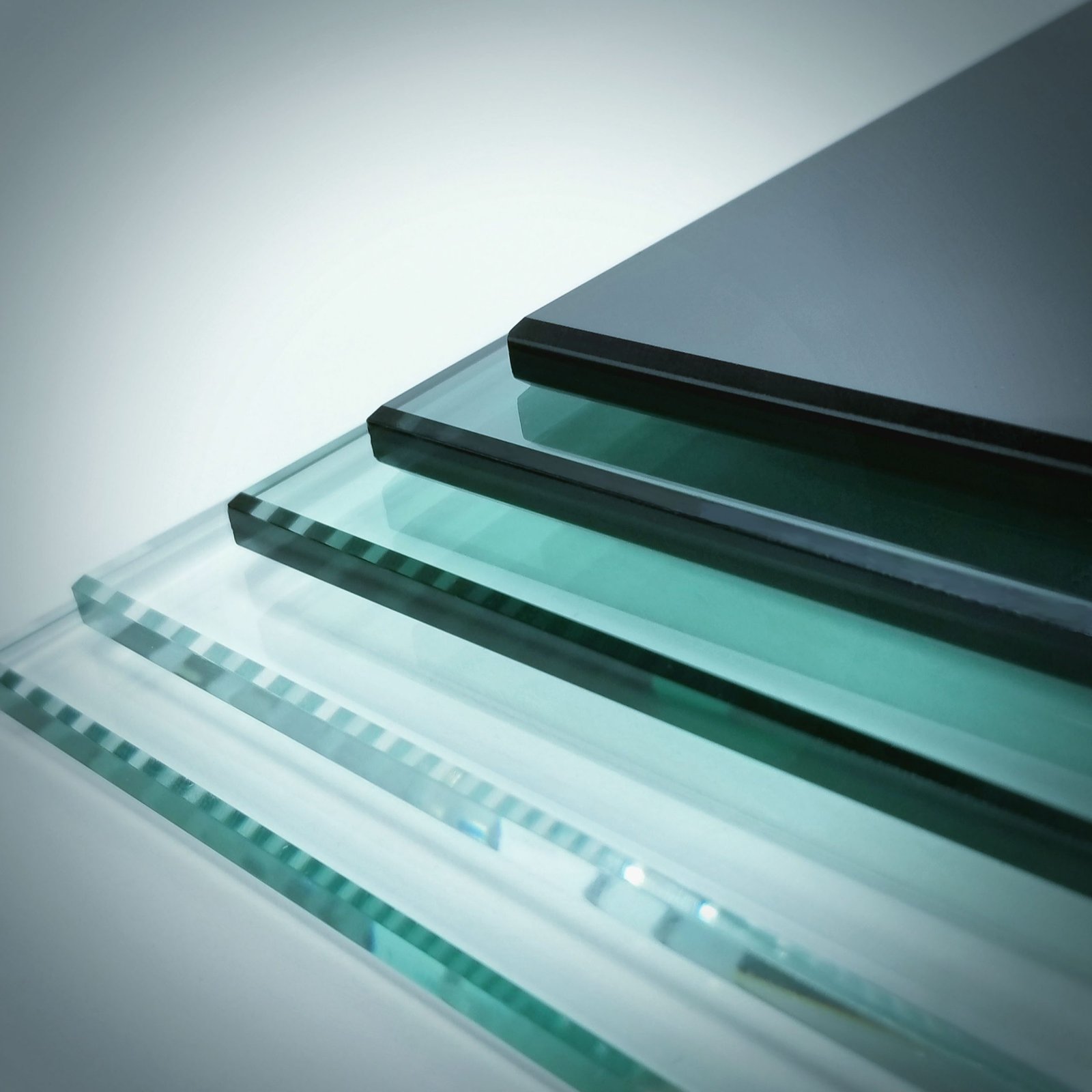Dark green reflective glass