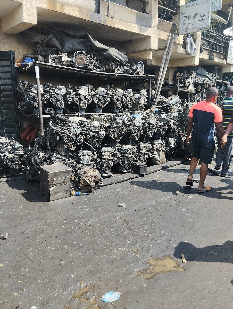 Car engine block scrap