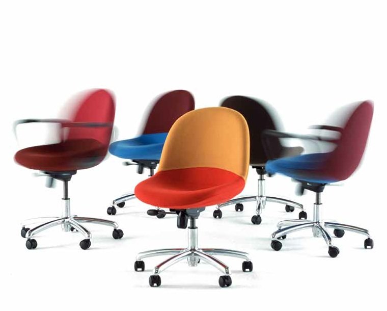 Orange Swivel Office Chair