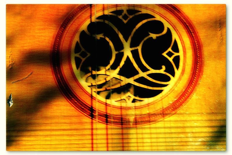 Polyester Music Note Guitar Pattern Tapestry