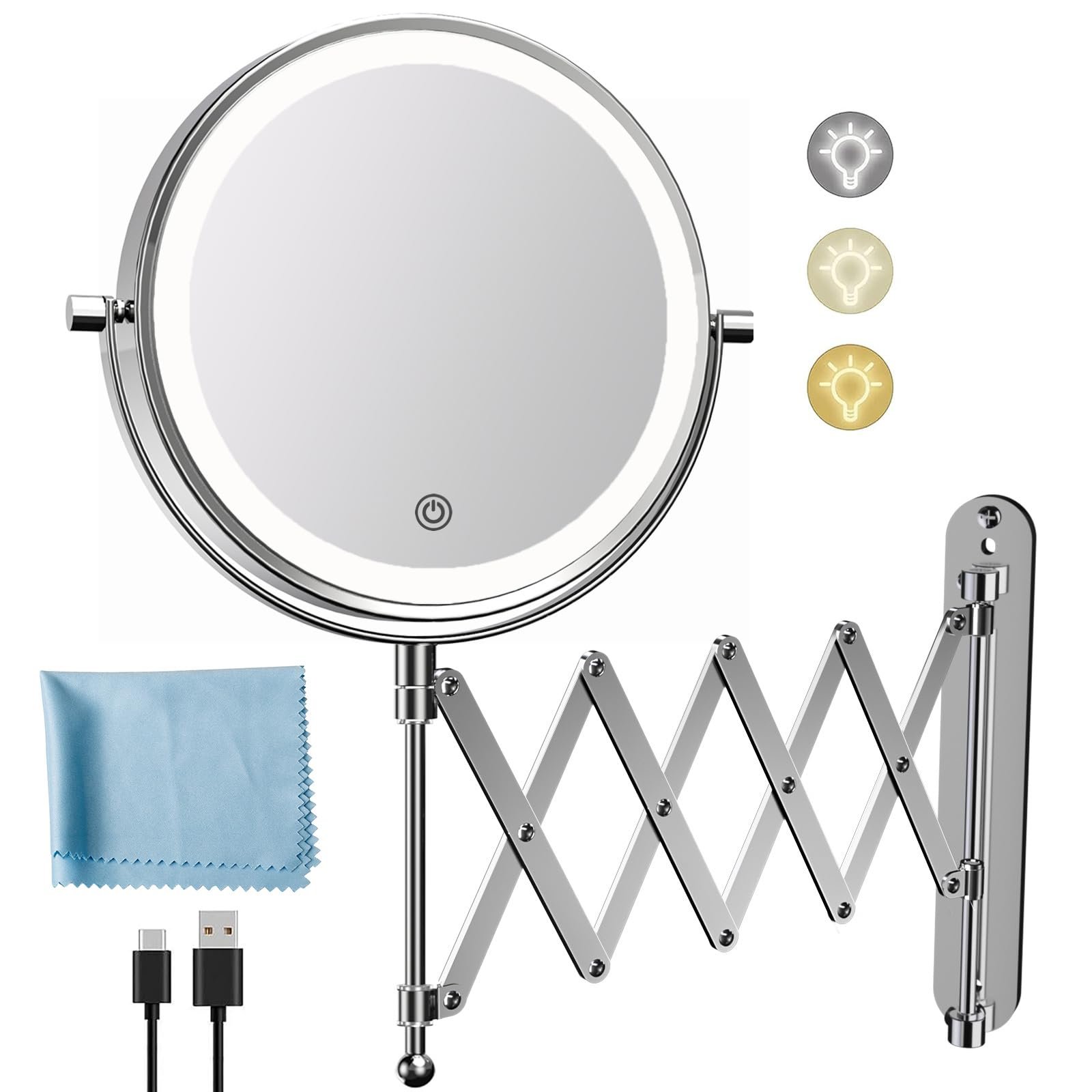 Magnifying LED Makeup Mirror
