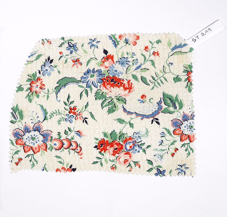 With Pillowcase Blue Flower Printed Bed Linen
