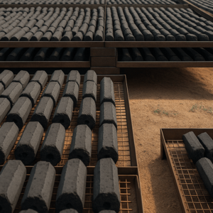 Hexagon Coconut Charcoal Briquettes