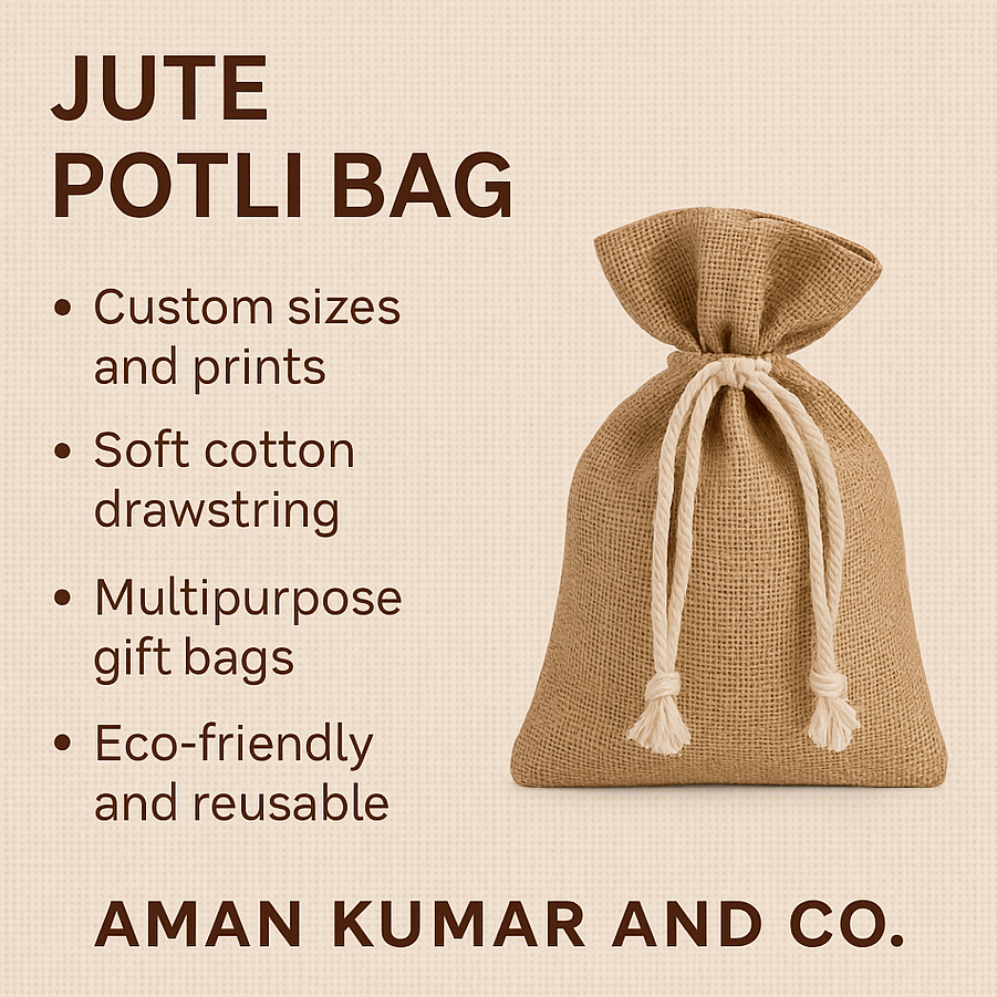 PREMIUM JUTE DRAWSTRING POUCH
