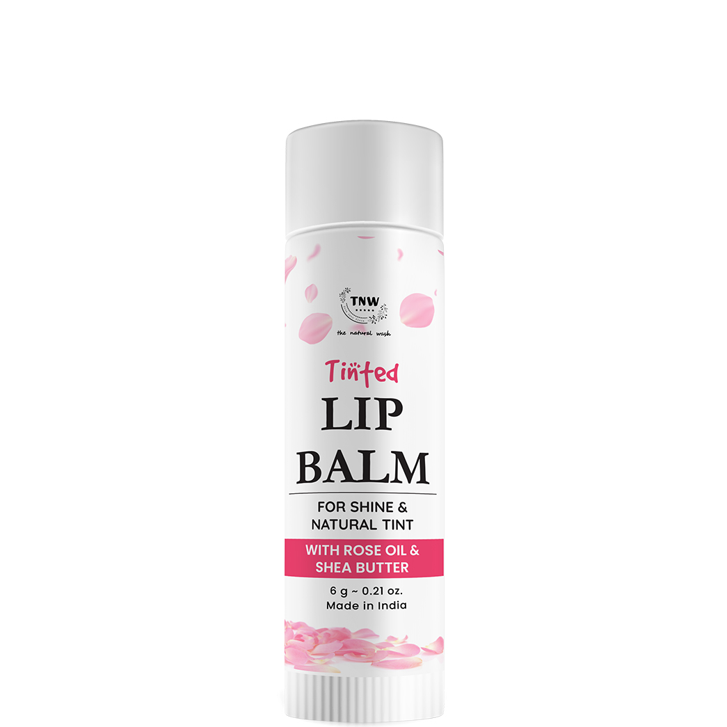 TNW – The Natural Wash Rose Tinted Lip Balm for Soft & Moisturized Lips | Lip Balm with Natural Pink Tint .