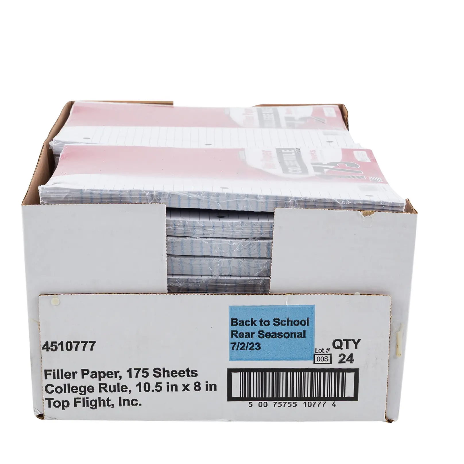 Top Flight College Rule 175 Sheets Filler Paper