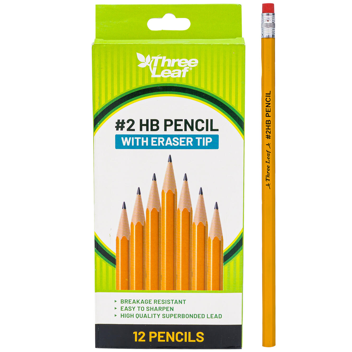 Three Leaf 2HB Pencil 12-pack