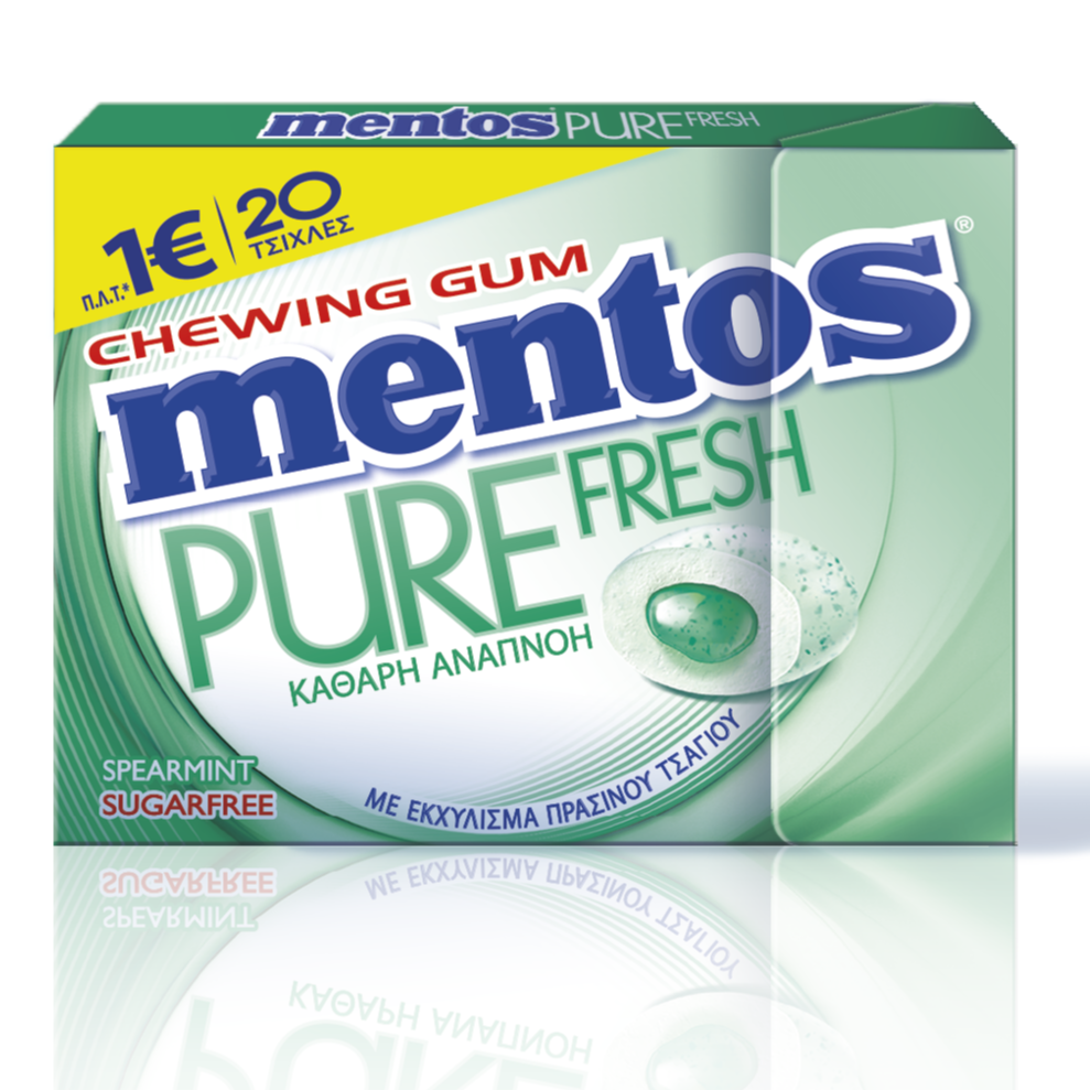 Lemon 90pc 99g Peppermint Mentos Pure Fresh Gum