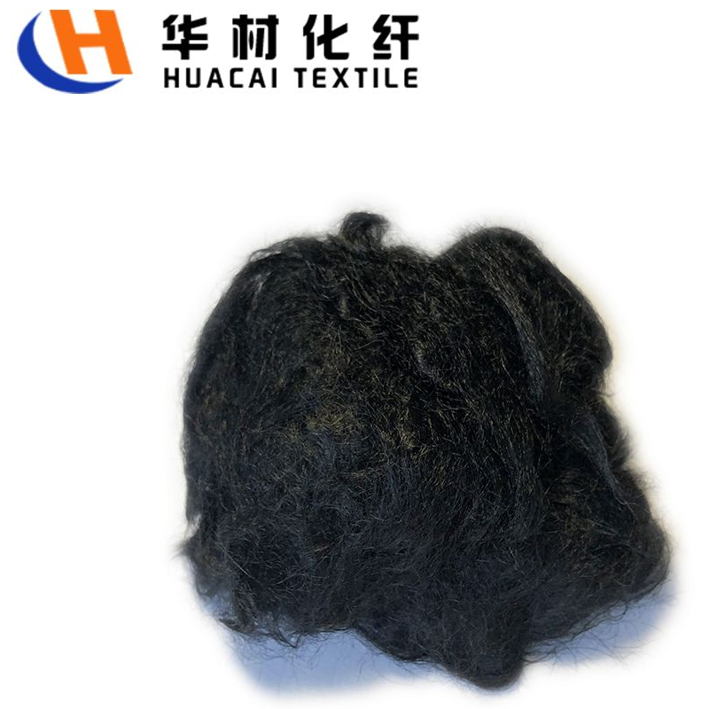 VIRGIN BLACK POLYETSER STAPLE FIBER