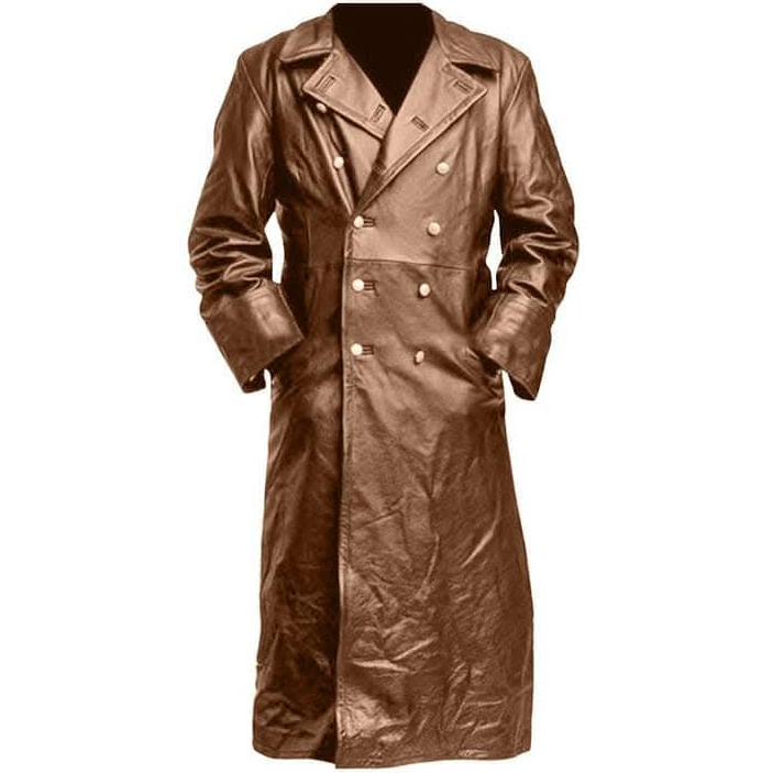 Genuine Leather Long Coat / Leather Trench Coat