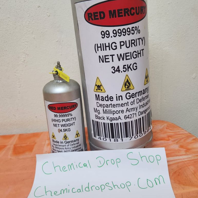 Price of Red mercury made in Germany | Pure Liquid Mercury