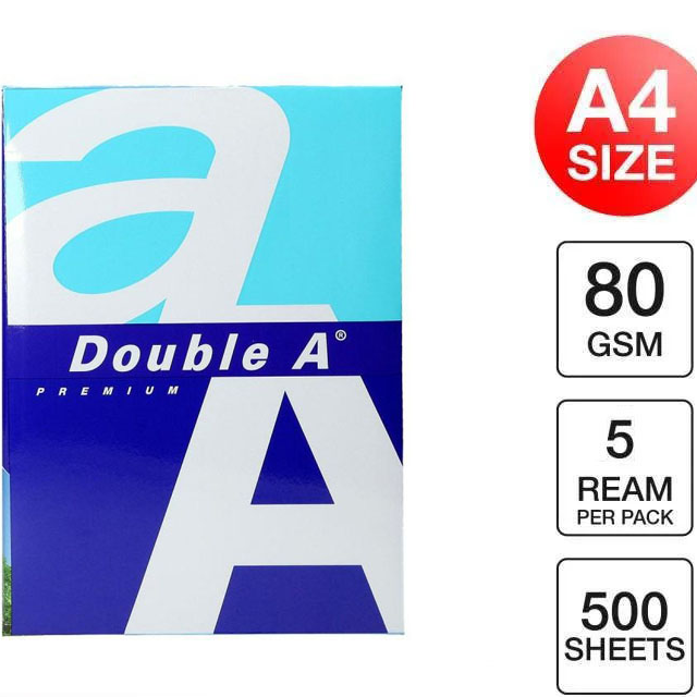 Double A A4 80 gsm premium multipurpose paper