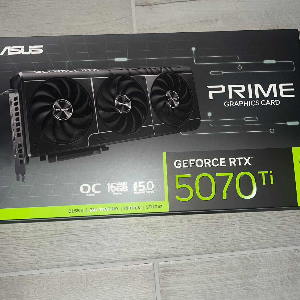 ASUS NVIDIA GeForce RTX 5070Ti 16GB GDDR7 PRIME OC Graphics Card