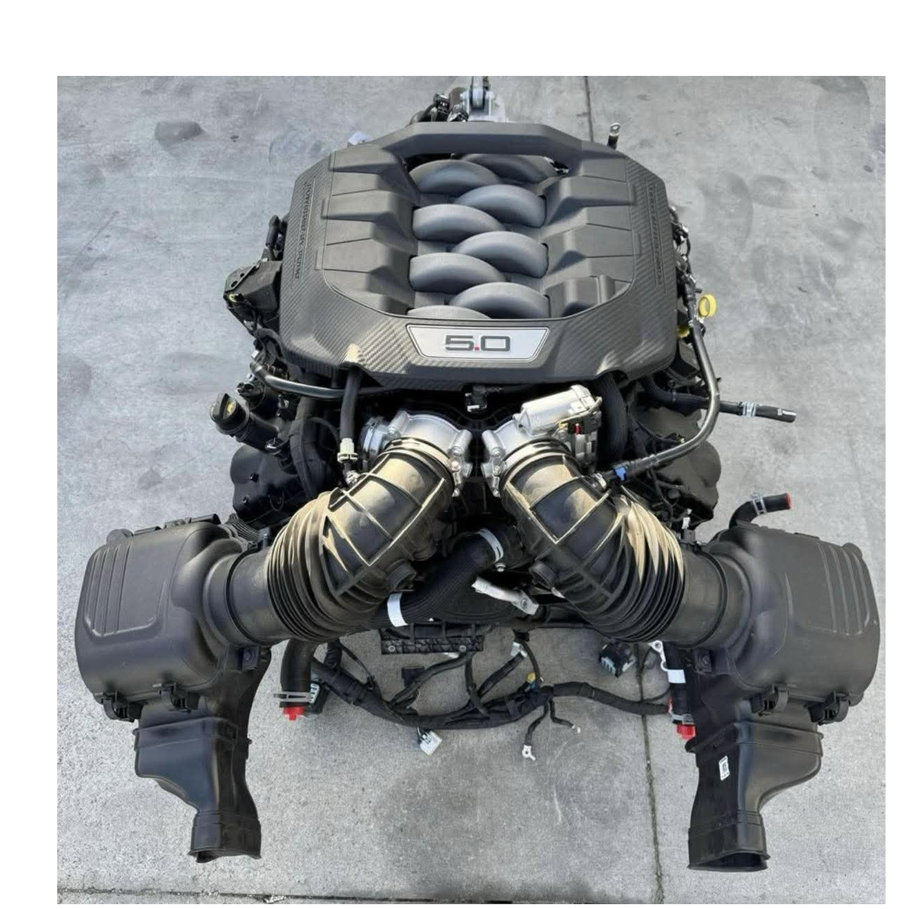 Ford 5.0L Coyote V8 engine paired with Tremec TR-6060 6-speed manual transmission