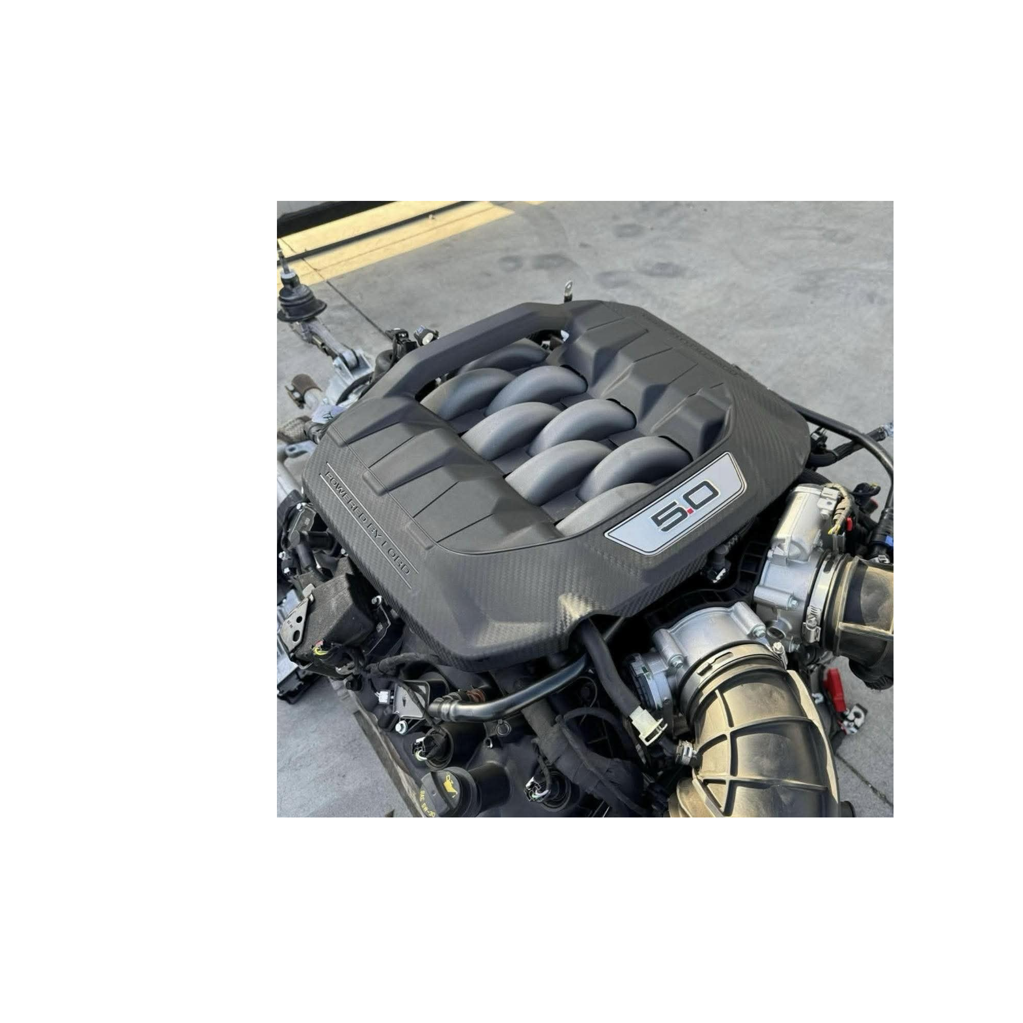 Ford 5.0L Coyote V8 engine paired with Tremec TR-6060 6-speed manual transmission