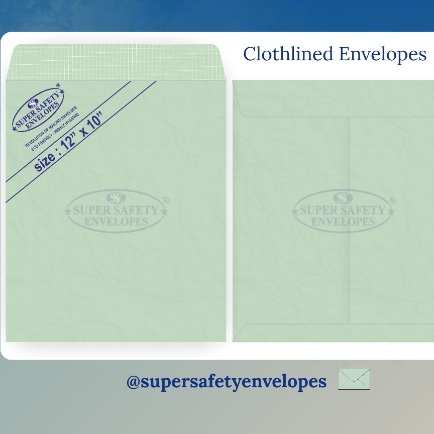 12x10 Inch Cloth-Lined Envelopes for Office and Document Handling