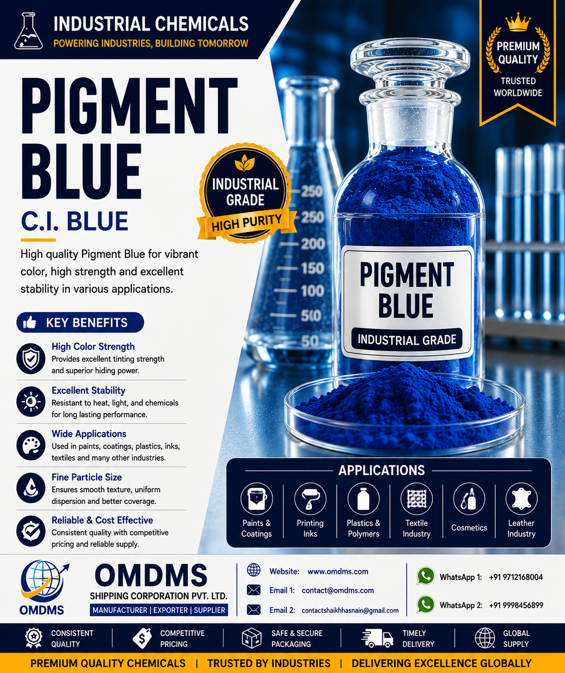 High-Exhaustion Reactive Dyes for Textile Dyeing
