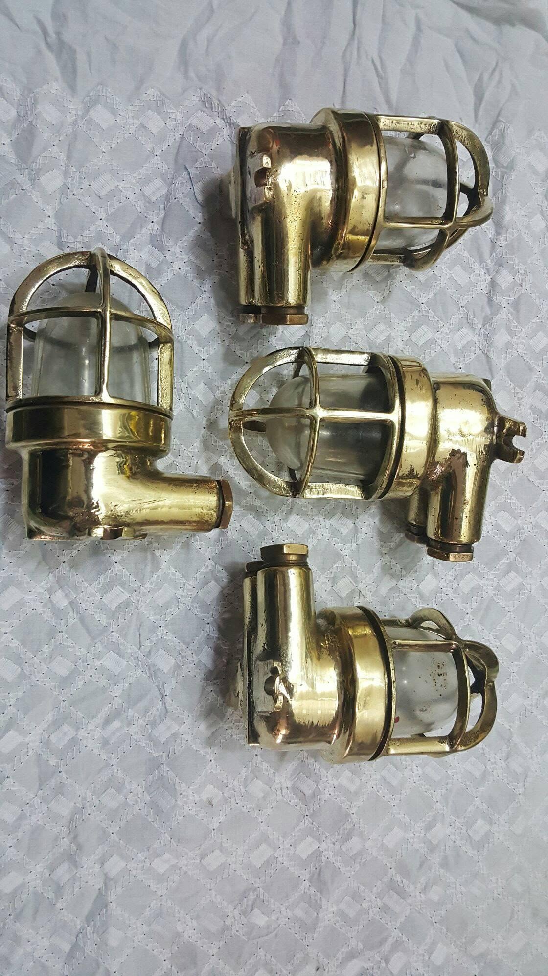 Original Vintage Tiny Ship Lamps