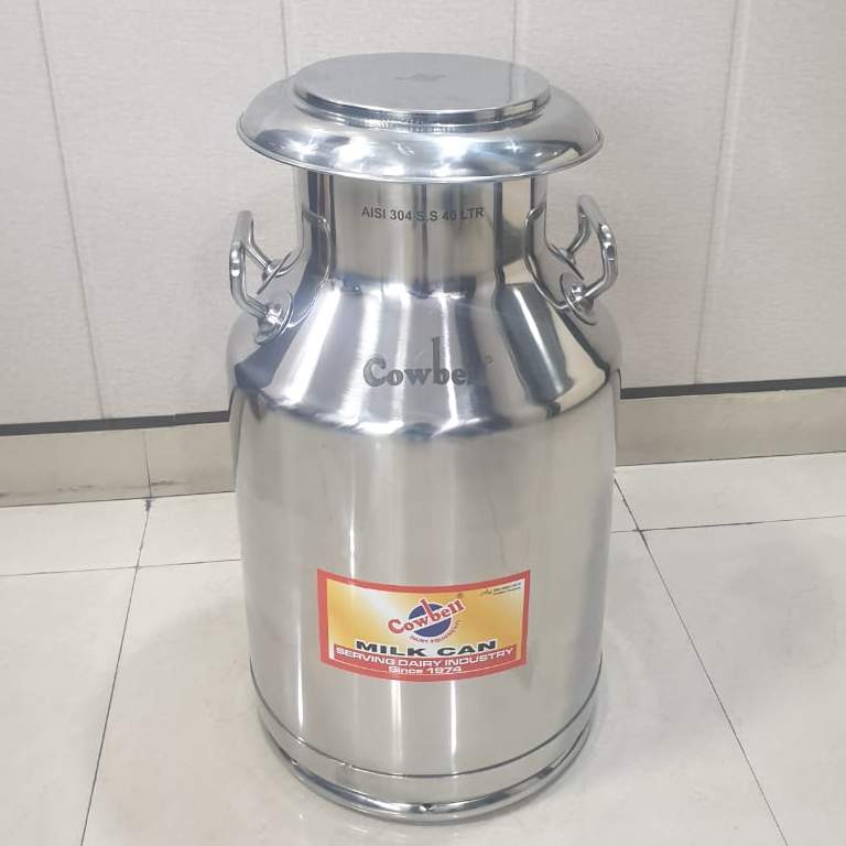 Stainless Steel Milk Can Capacity 40 Litre