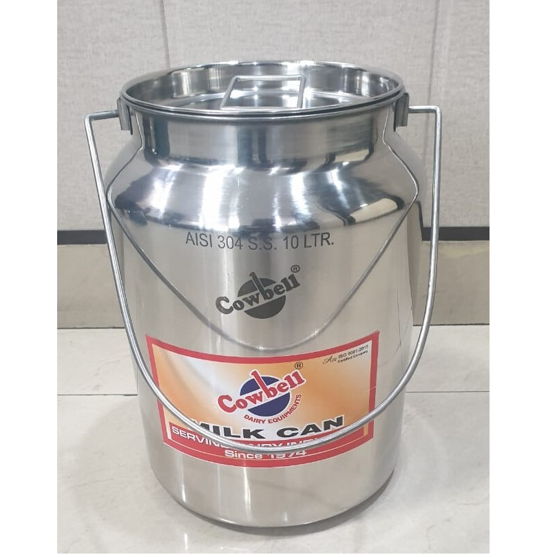 Stainless Steel Milk Can Cap. 10 Ltr.