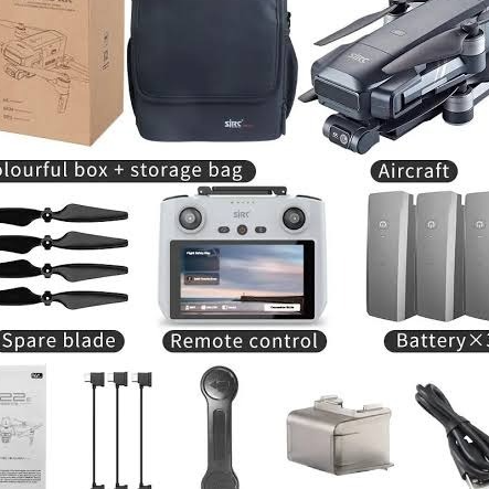 SJRC F22 S3 XR 4K Drone 6KM Repeater FCC 3-Axis Gimbal EIS HD Camera GPS 5G Quadcopter with Screen Remote Control 2025