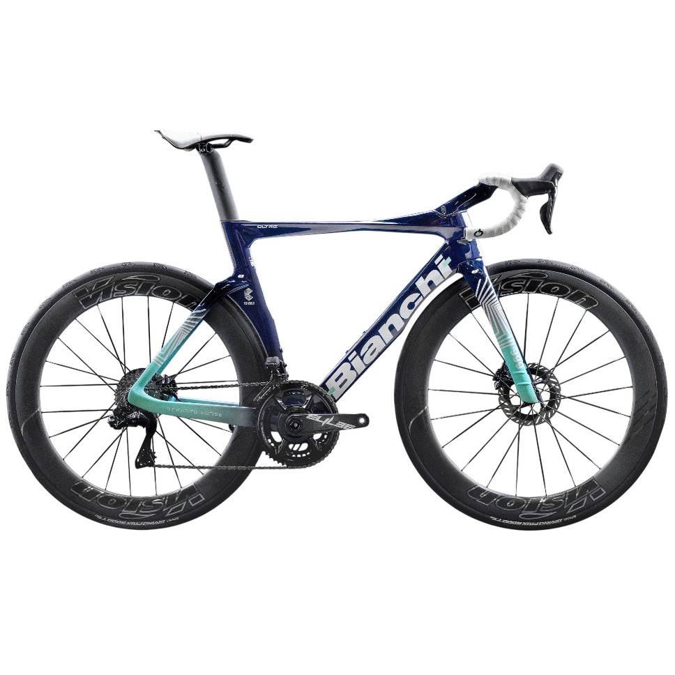 2026 Bianchi Oltre RC Team Replica Bahrain Victorious Carbon Aero Road Bike (WORLDRACYCLES)