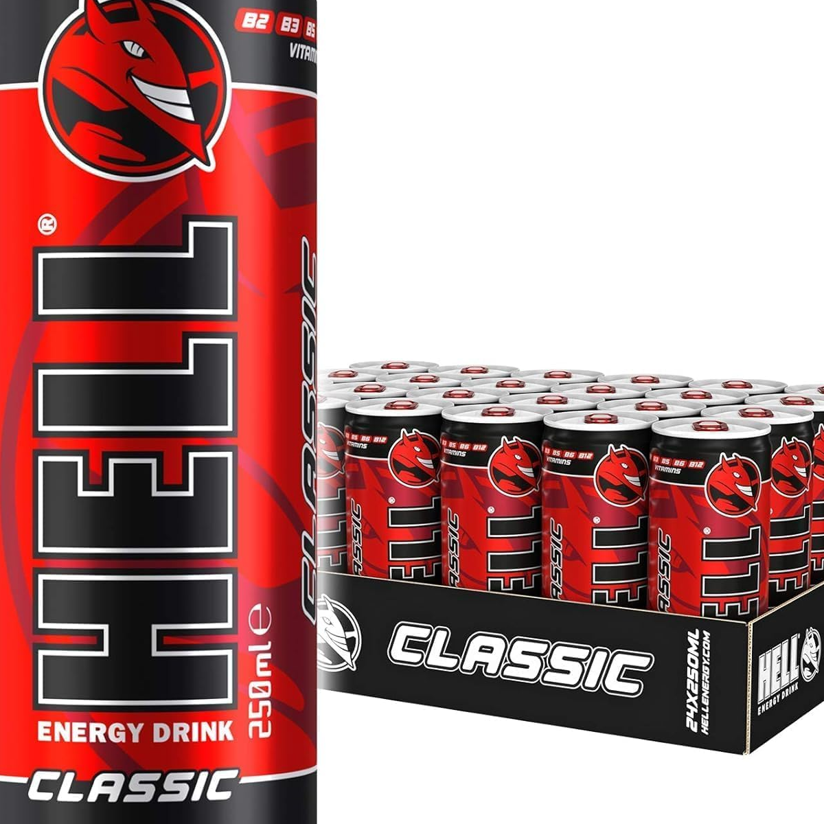 HELL ENERGY DRINK CLASSIC 250ML Pack of 24  250ML X 24 Golden Regular