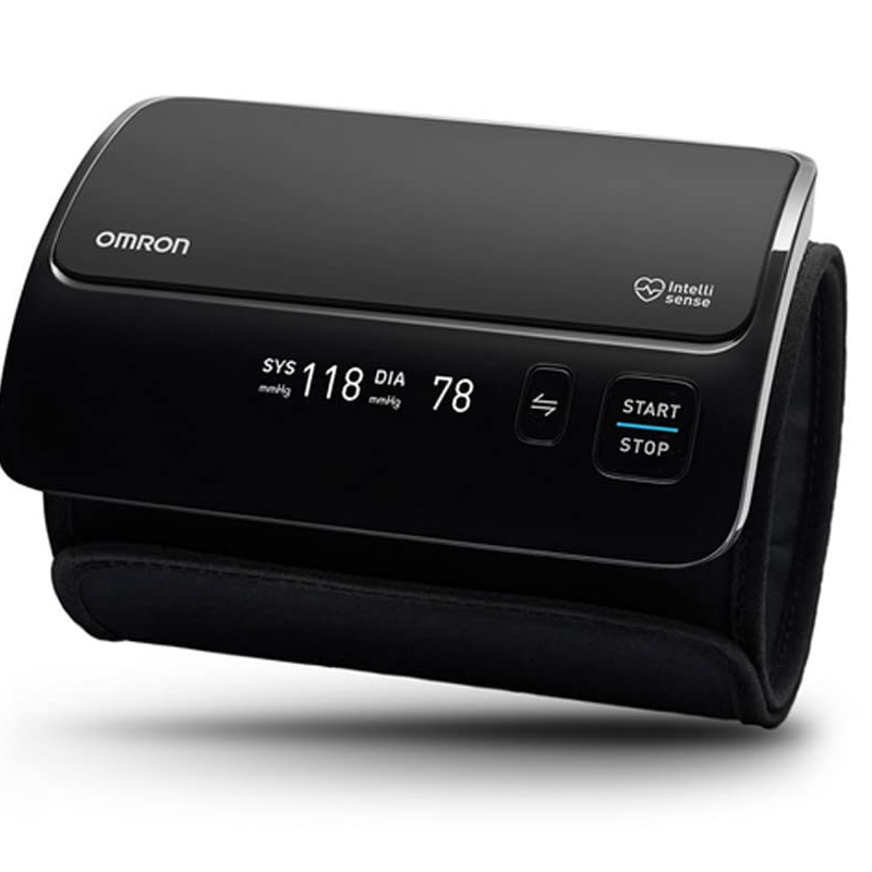 Omron Smart Elite+ HEM 7600T Tubeless 360° Accurate Finger Digital Blood Pressure Monitor With Intellisense Technology With Bluetooth Connectivity & Alivecor Single Lead ECG Device
