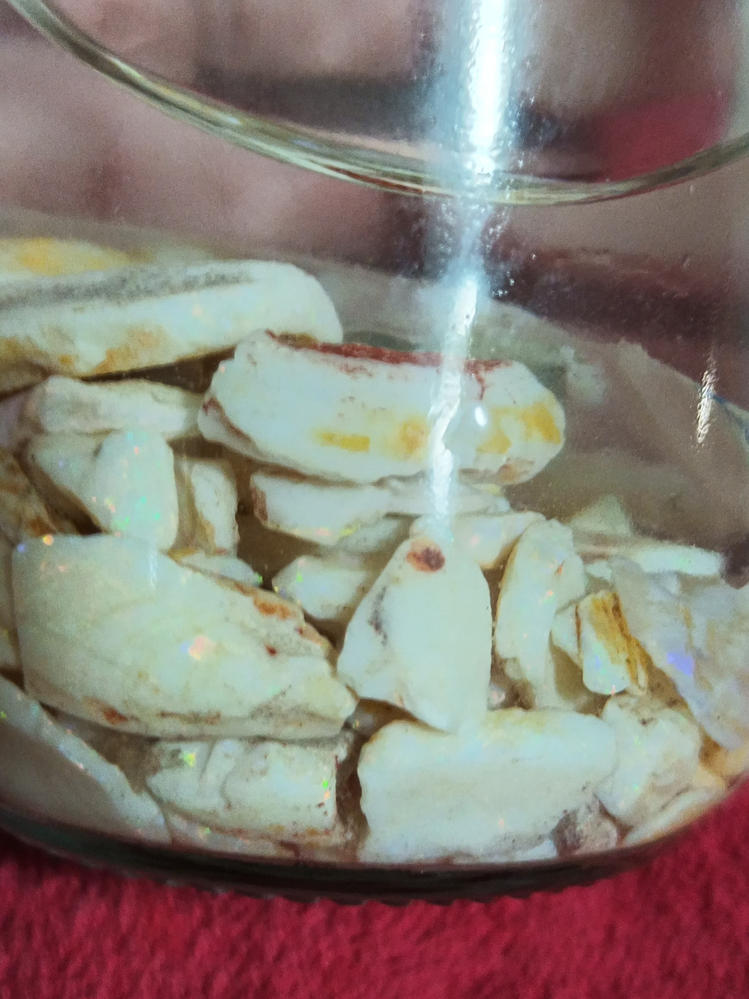 Untreated Australian Opal White based Coober Pedy Crystal sea