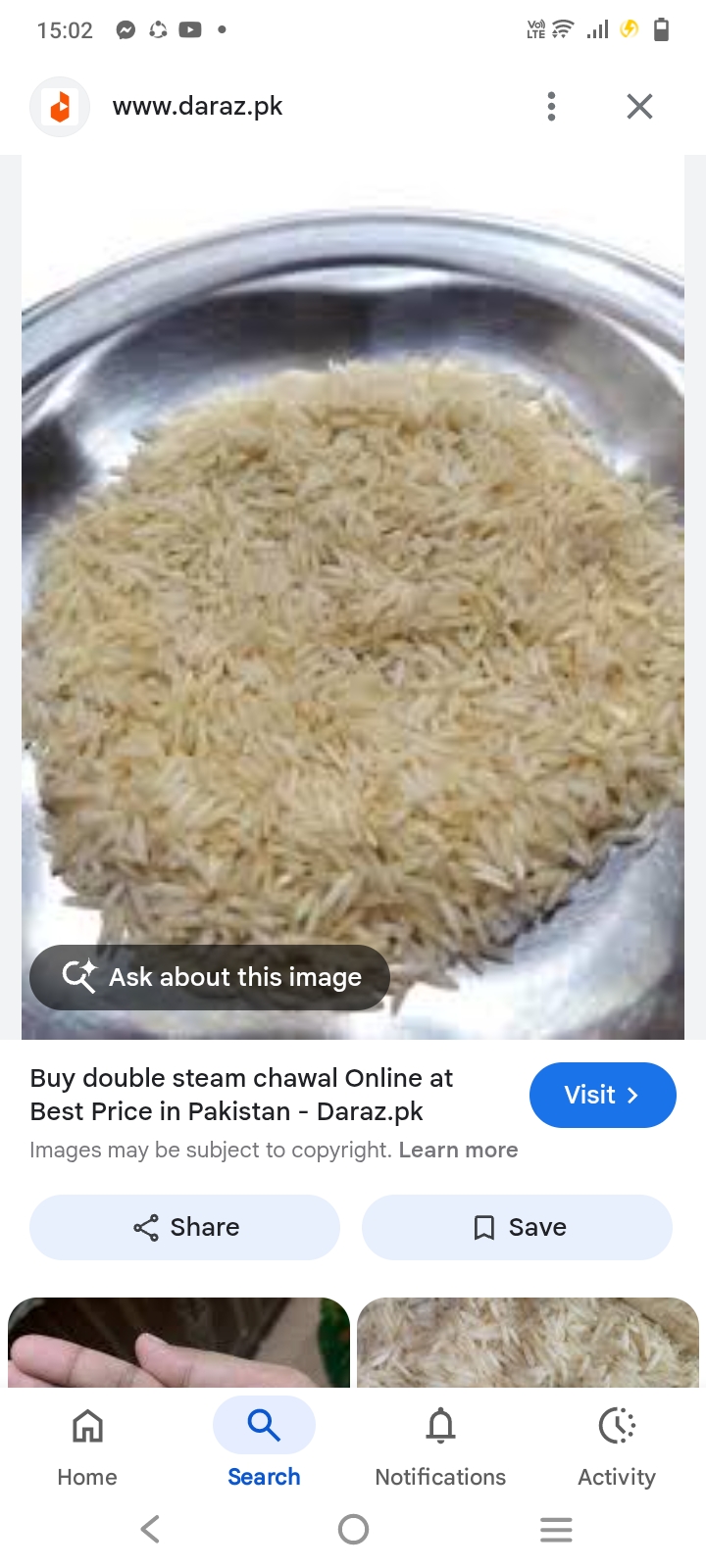 Rice double steem